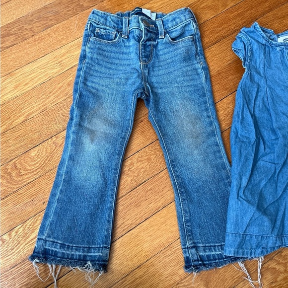 Old Navy Denim Jeans Dress Lot Bundle 3T Set - Picture 2 of 3